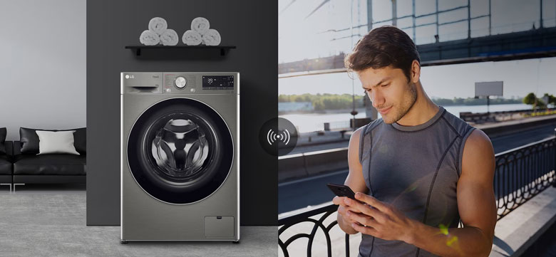 Máy giặt LG Inverter 12kg FV1412S3PA lồng ngang - Điều khiển từ xa tiện lợi