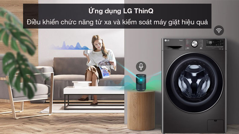Máy giặt sấy LG Inverter 12kg/7kg FV1412H3BA - Điều khiển từ xa tiện lợi