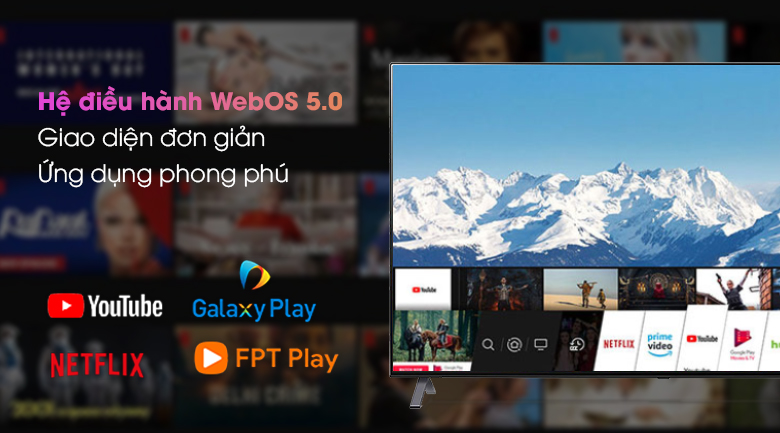 Smart Tivi NanoCell LG 8K 65 inch 65NANO95TNA hệ điều hành webos 5.0 chắc hẳn ai cũng biết