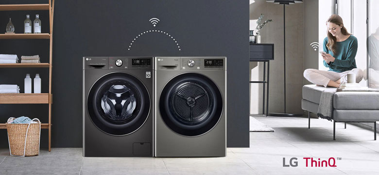Máy sấy LG DUAL Inverter Heat Pump™ 10.5kg DVHP50P - Ghép nối thông minh với máy giặt LC