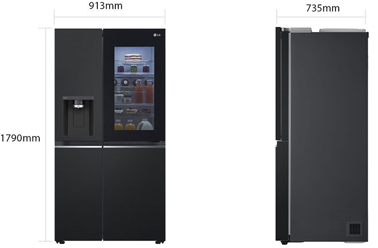 kích thước Tủ lạnh LG GR-X257BL