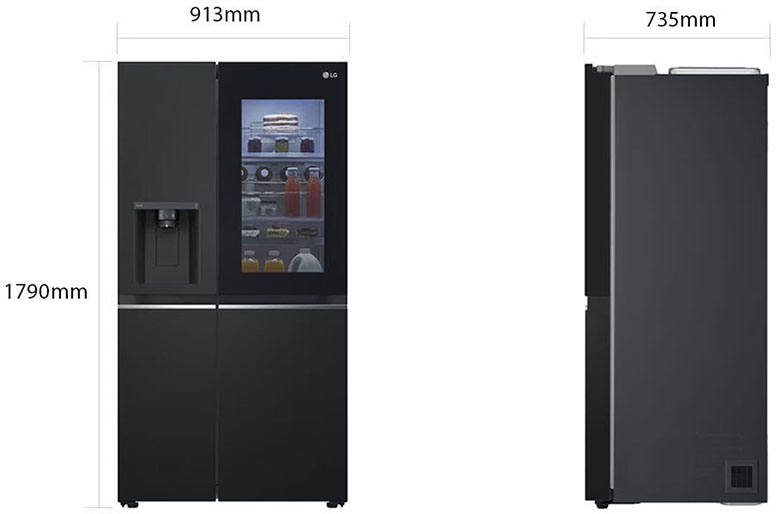 kích thước Tủ lạnh LG GR-G257BL