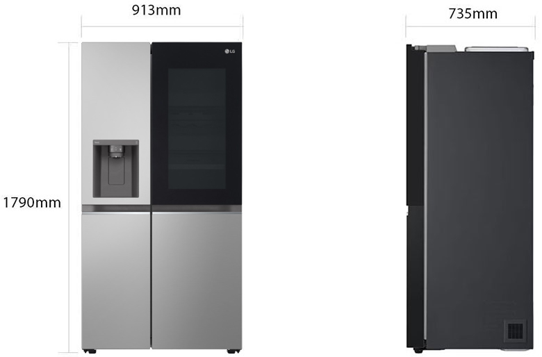 kích thước Tủ lạnh LG GR-G257SV