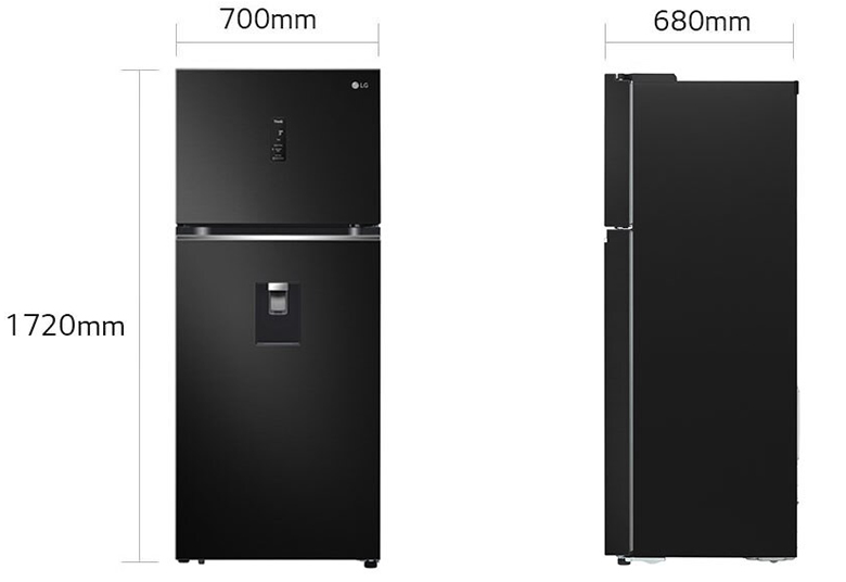 Kích thước tủ lạnh LG GN-D372BLA