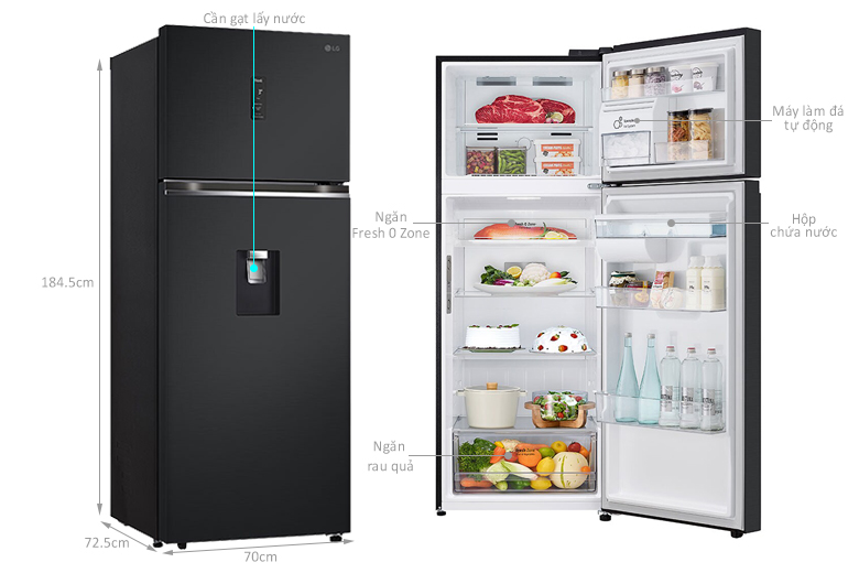 Kích thước tủ lạnh LG LTD46BLMA