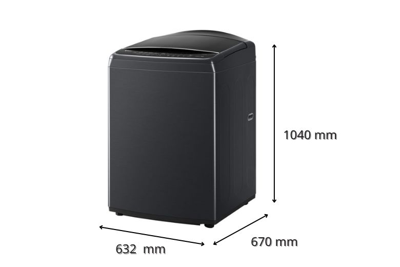 Máy giặt LG Inverter 17 kg TV2517SV7J - Kích thước chi tiết