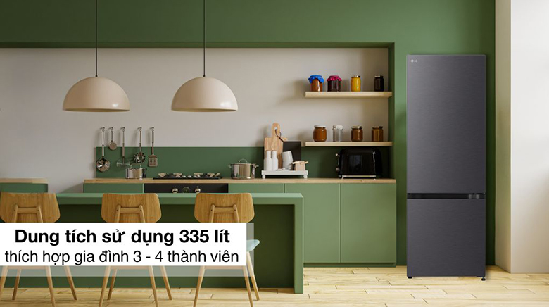 Tủ lạnh LG 335 lít LBB33BLM - Thiết kế hiện đại và tiết kiệm không gian