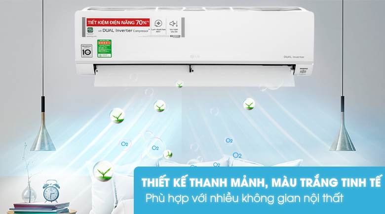 Điều hòa LG Inverter 12000 BTU V13API1 mang đến những thiết kế hiện đại