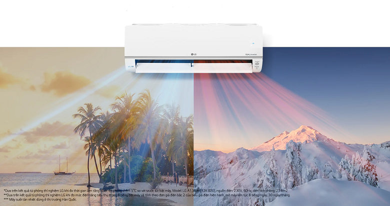 Điều hòa LG 2 chiều Inverter 9000 BTU B10API nhắc đến thông tin thiết kế