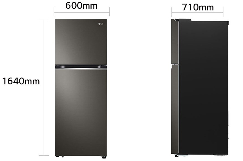 kích thước Tủ lạnh LG Inverter 315 Lít GN-M312BL