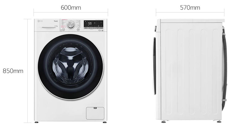 Máy giặt sấy LG Inverter 11kg FV1411D4W lồng ngang - Thông số kỹ thuật