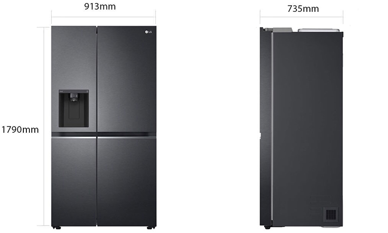 Kích thước tủ lạnh LG GR-D257WB