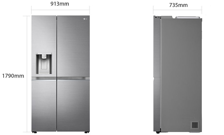Kích thước tủ lạnh LG GR-D257JS