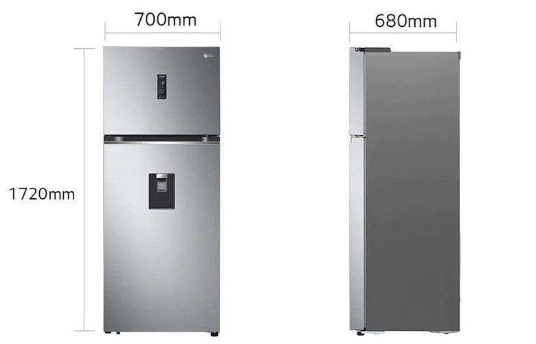 Kích thước tủ lạnh LG GN-D372PSA