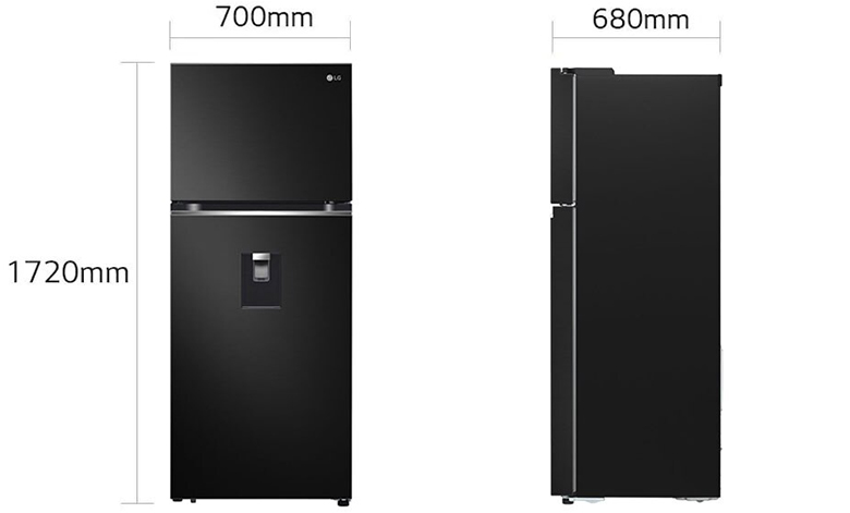 Kích thước tủ Lạnh LG GN-D372BL