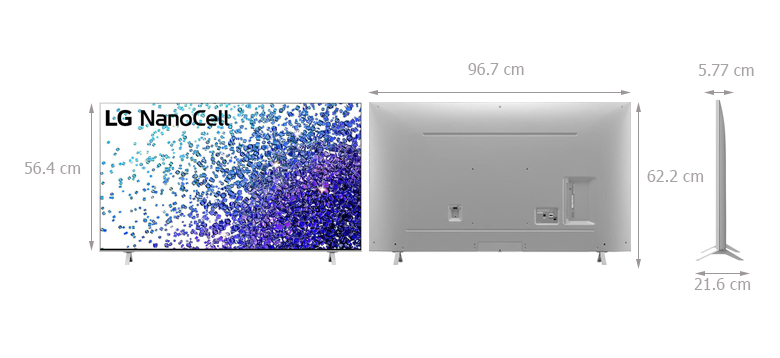 Kích thước Smart Tivi NanoCell LG 4K 43 inch 43NANO77TPA