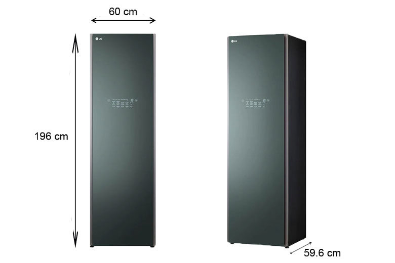 Tủ chăm sóc quần áo thông minh LG Styler S5GOC - Kích thước thực tế