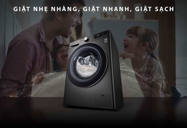 Máy giặt LG FV1412S3B 12kg - Thiết kế sang trọng, cao cấp