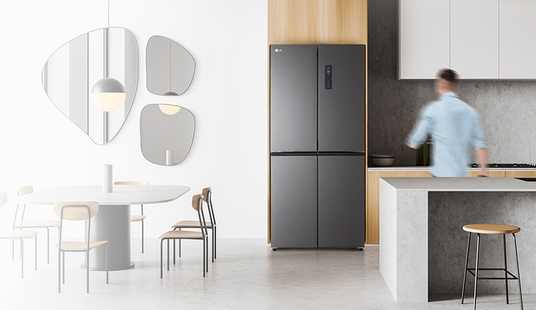 Tủ lạnh LG Multi Door Inverter 470 lít GR-B50BL không thể bỏ qua việc thiết kế
