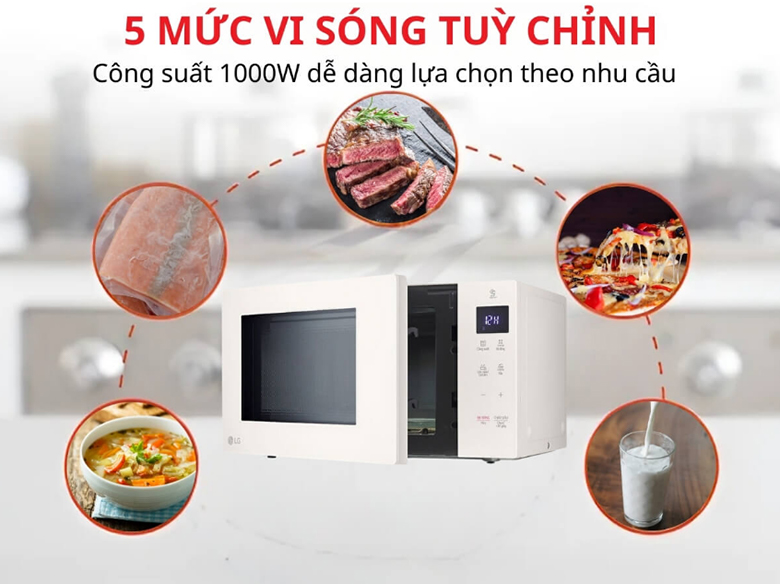 Lò vi sóng LG không nướng 25 lít MS2535GIK - Đa dạng chức năng nấu nướng