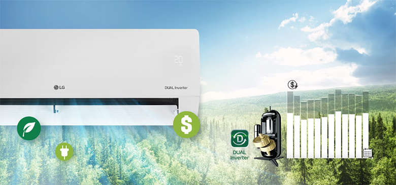 Công nghệ Inverter - Điều hòa LG 1 chiều Inverter 11000 BTU V13WIN