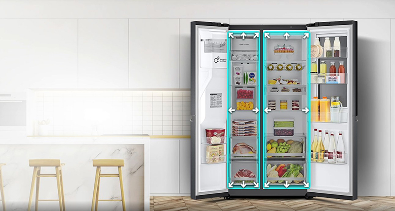Tủ lạnh SBS LG Inverter 635 lít GR-X257BL dung tích lớn