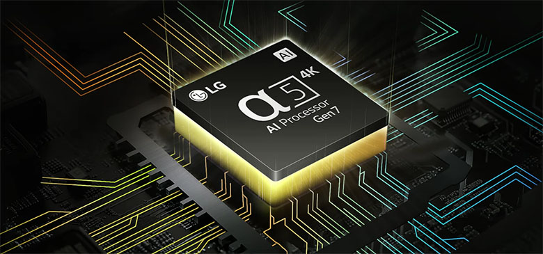 Bộ xử lý Alpha Gen7 sở hữu hình ảnh và âm thanh trọn vẹn - Tivi LG 50UT8050PSB Smart