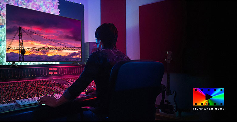 Công nghệ FilmMaker Mode tận hưởng trọn bộ tước phim Tivi LG 75QNED80TSA 75 inch 4K