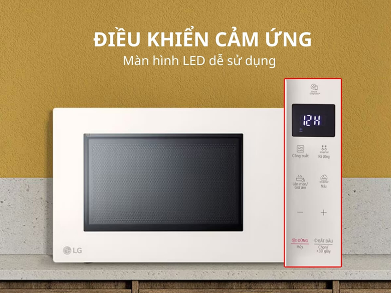 Lò vi sóng LG MS2535GIK - Trang bị bảng điều khiển cảm ứng dễ sử dụng