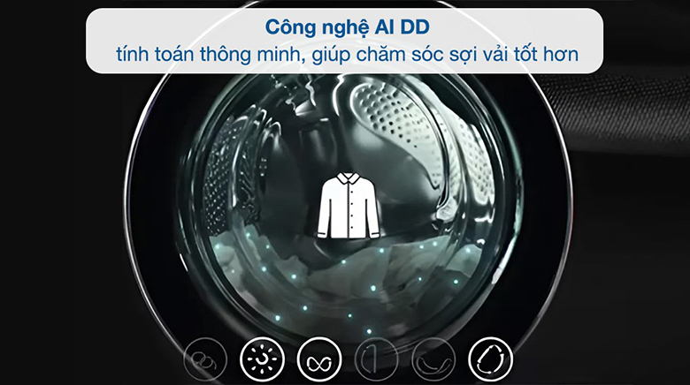 Máy giặt sấy LG WashTower Giặt 14kg / Sấy 10kg WT1410NHEG lồng ngang - Công nghệ giặt AI DD bảo vệ sợi vải tốt hơn