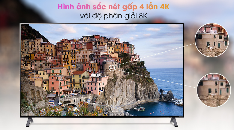 Smart Tivi LG  65NANO95TNA độ phân giải sắc nét gấp 4 lần 4K