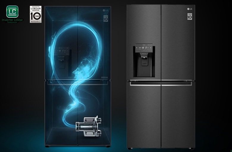 Tủ lạnh LG Inverter InstaView Door-in-Door 494 lít GR-D22MB Linear inverter
