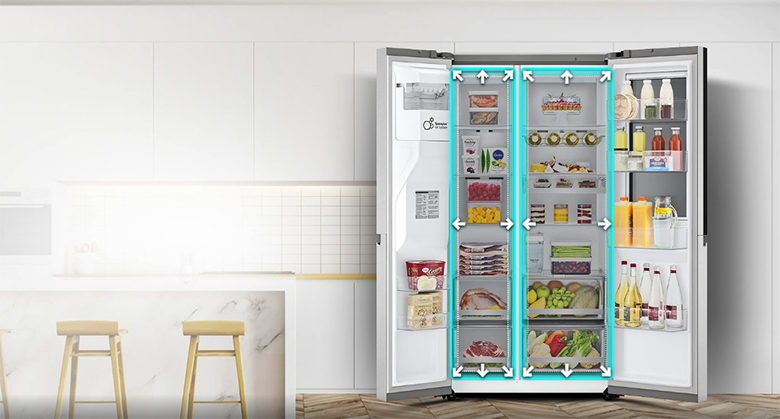 Tủ lạnh SBS LG Inverter 635 lít GR-X257BG dung tích lớn