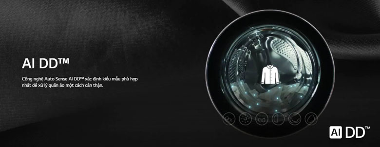 Tháp giặt sấy LG Inverter giặt WT2517NHEG - Giặt thông minh AI DD