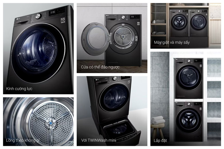 Máy sấy LG DVHP50M - Thiết kế thông minh, lắp đặt gọn gàng