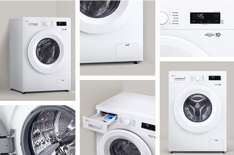 Máy giặt AI DD™ Inverter 9kg LG FB1209S6W lồng ngang - Tinh tế trong từng chi tiết