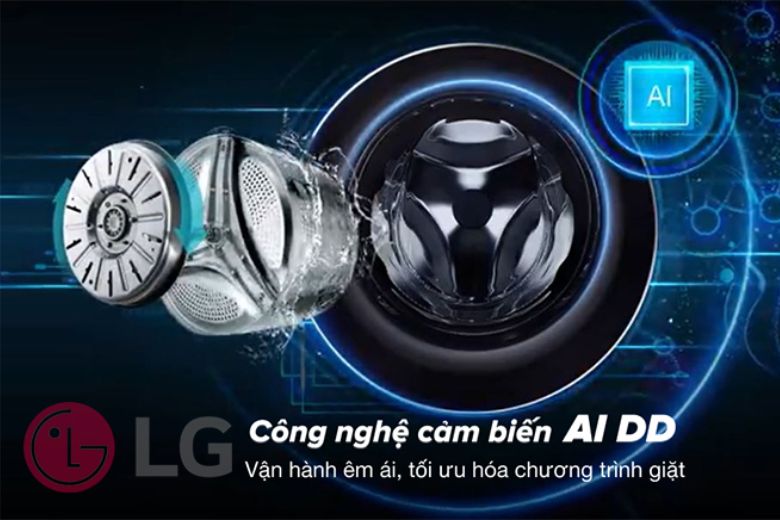 Máy giặt LG Inverter 25kg TV2725SV9J - Công nghệ AI DD nâng cao hiệu suất giặt