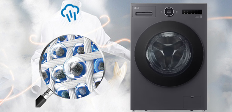 Máy giặt sấy LG Inverter 17kg F2517RNTG lồng ngang - Công nghệ giặt hơi nước Steam, khử khuẩn hiệu quả