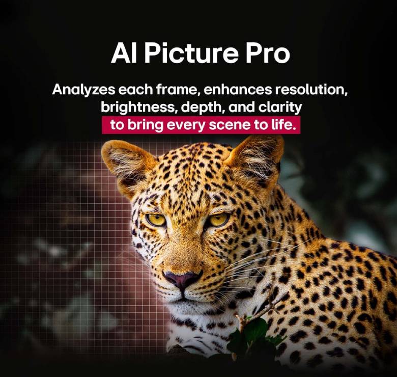 Smart TV LG OLED evo AI G5 4K 65 inch OLED65G5PSA - AI Picture Pro tăng cường chi tiết hình ảnh