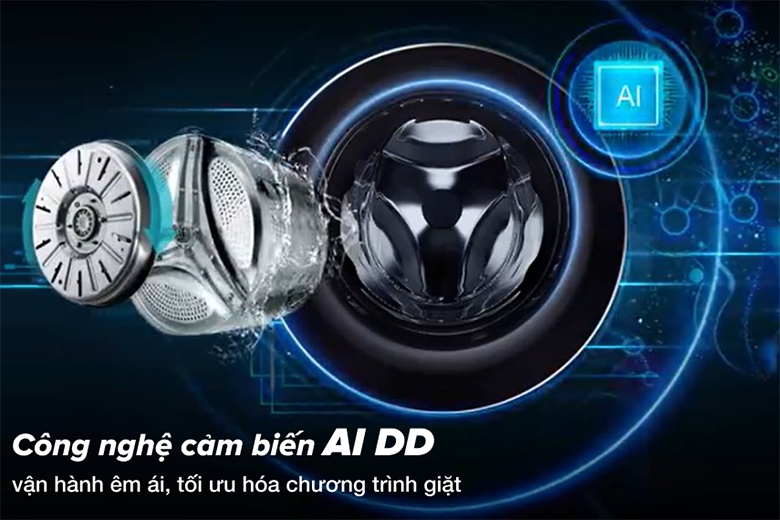 Công nghệ cảm biến AI DD-Máy giặt LG Inverter 11 kg FV1411S4P lồng ngang