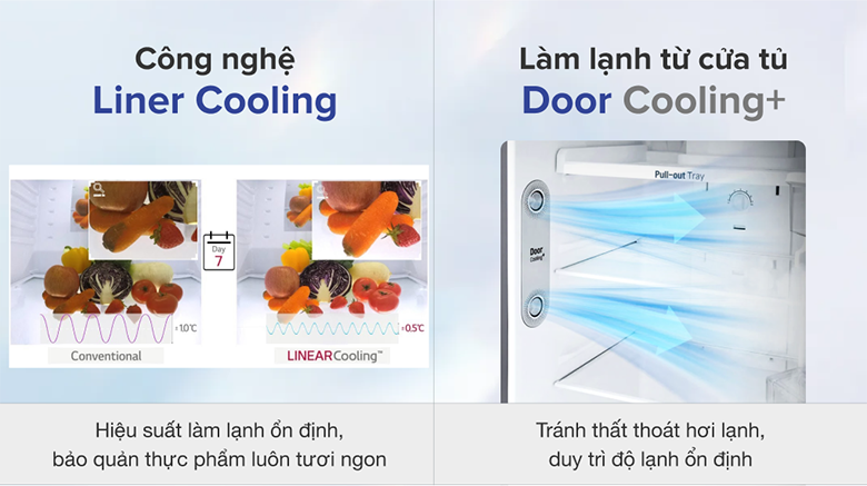 Tủ lạnh LG GN-M332BL làm lạnh đồng đều