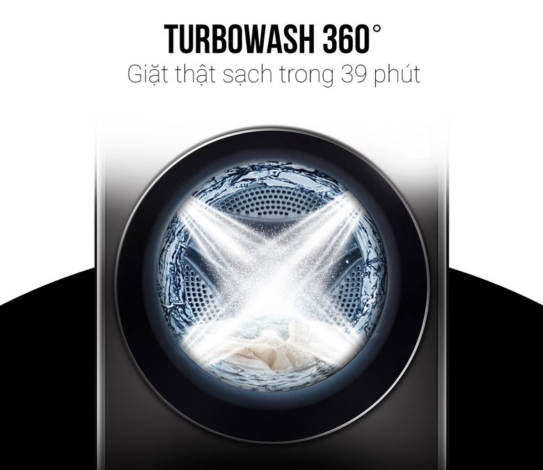 Máy giặt LG FV1412S3B 12kg - Giặt sạch nhanh 39 phút với TurboWash 360