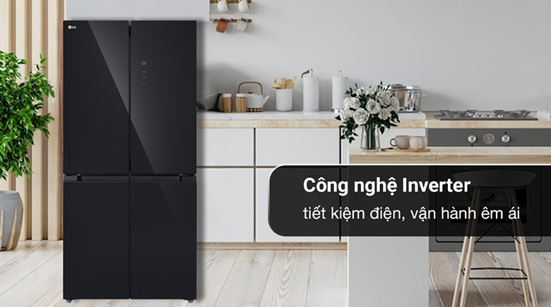 Tủ lạnh LG Inverter 474 lít Multi Door LFB47BLG - Công nghệ Inverter tiết kiệm năng lượng