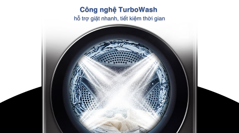 Máy giặt LG AI DD Inverter 15 kg F2515SNTG lồng ngang - Công nghệ TurboWash