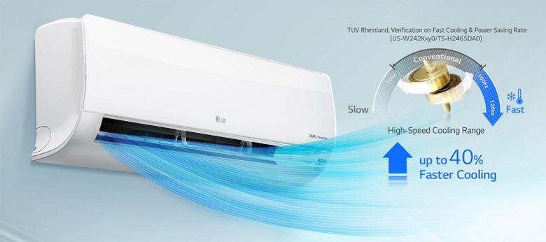 Làm lạnh nhanh - Điều hòa LG 2 chiều Inverter 18000BTU B18END