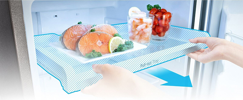 Tủ lạnh LG Inverter LTB26BLM khay kéo linh hoạt