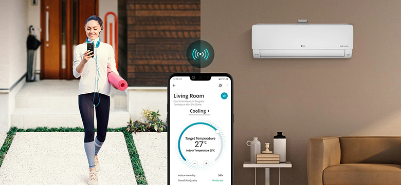 Kết nối wifi - Điều hòa LG 1 chiều Inverter 9200 BTU V10APIUV