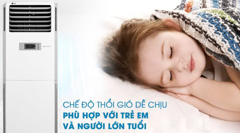 Luồng gió thổi dễ chịu - Điều hòa Tủ đứng LG 1 chiều Inverter 25500 BTU APNQ24GS1A4