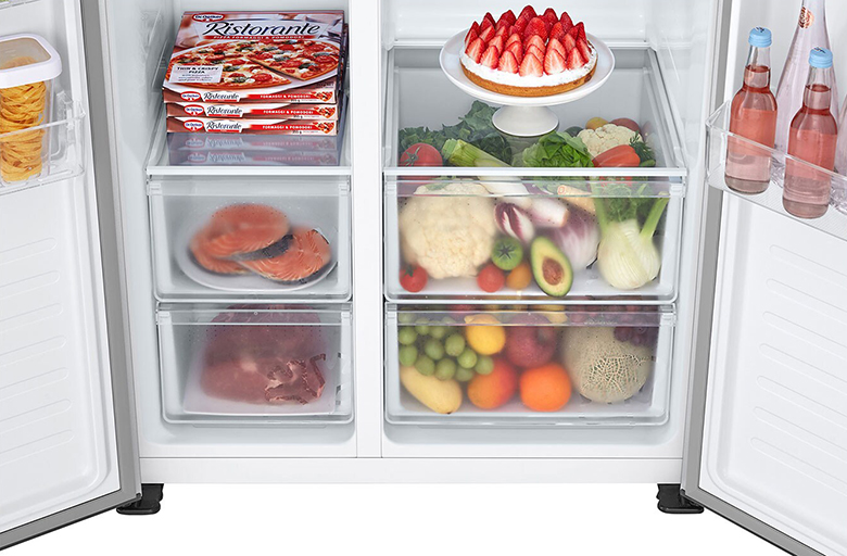 Tủ lạnh LG Inverter 519 lít GR-B256JDS 2 ngăn rau quả