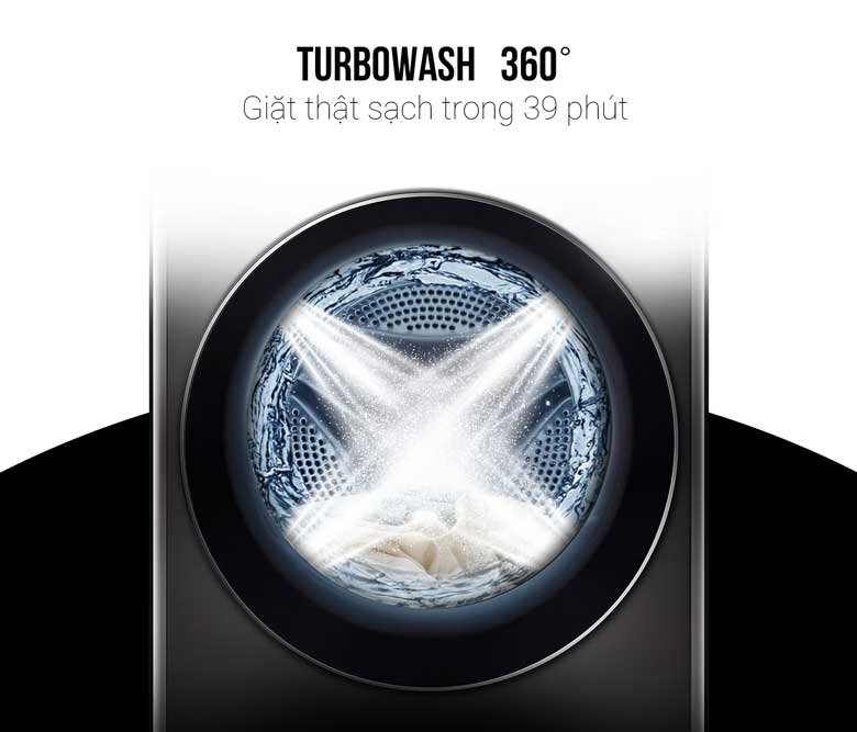 Máy giặt sấy LG FV1414H3BA - Giặt nhanh 39 phút với TurboWash 360